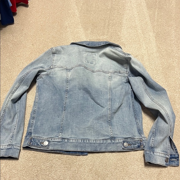 Denim Jacket Light Wash Distressed - Picture 10 of 12
